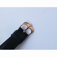 Cellini Date 50515 RG Black & White Dial Leather Strap A3165 BP