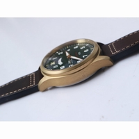IWC Pilot UTC Spitfire ��MJ271�� Green Dial Brown Leather Strap A2836 ZF