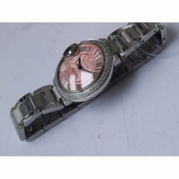 Ballon Bleu 33mm Diamond Bezel Pink & White Textured Dial Bracelet SWF