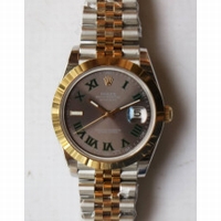 Rolex DateJust II Oyster Fluted Roman Numbers Grey Dial Bracelet BP 