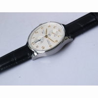 IWC Portuguese Chrono IW371445 Silver Dial Glod Marker Leather