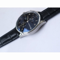 IWC Portuguese Chrono IW371447 Black Dial Silver Marker Black Leather