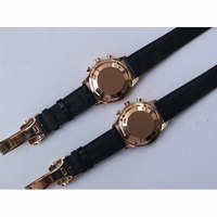 IWC Portuguese Chrono IW371415 RG Black Dial Gold Marker Leather