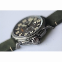 Zenith Pilot Type 20 SS Vintage Grey Dial Leather V6F A7750
