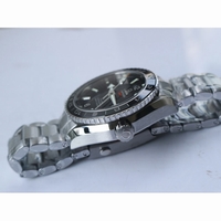 Planet Ocean 600M GMT 43.5mm Silver Markers Black Dial Bracelet A8605 Super Clone Free Rubber VSF