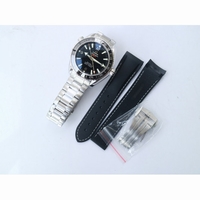 Planet Ocean 600M GMT 43.5mm Silver Markers Black Dial Bracelet A8605 Super Clone Free Rubber VSF