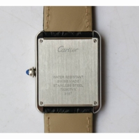 Tank Solo SS White Dial on Black Leather Strap Ronda Quartz