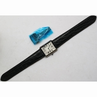 Tank Solo SS White Dial on Black Leather Strap Ronda Quartz