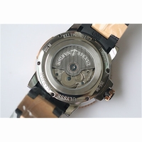 Maxi Marine Chronometer 200M Two Tone Black Dial Rubber