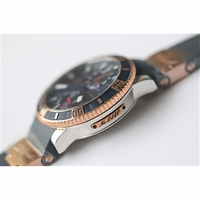 Maxi Marine Chronometer 200M Two Tone Blue Dial Rubber