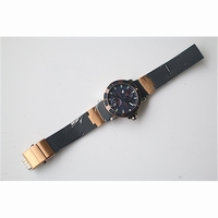 Maxi Marine Chronometer 200M Two Tone Blue Dial Rubber