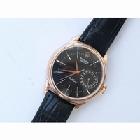 Cellini 50515 RG Black & White Dial Leather Strap SA3165 GMF