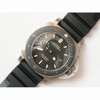 PAM 389 O Titanium 1:1 Best Edition Black Dial on Black Rubber Strap P9000 VSF V2
