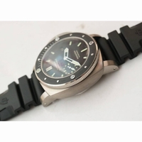 PAM 389 O Titanium 1:1 Best Edition Black Dial on Black Rubber Strap P9000 VSF V2