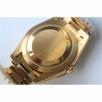 Rolex Day-Date Oyster Fluted YG Roman Markers Bracelet BP SW