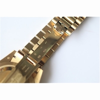 Rolex Day-Date Oyster Fluted YG Stick Markers Lattice Dial Bracelet BP SW