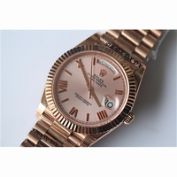 Rolex Day-Date Oyster Fluted RG Roman Markers Bracelet BP SW