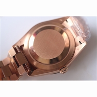 Rolex Day-Date Oyster Fluted RG Stick Markers Lattice Brown Dial Bracelet BP SW