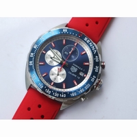 TAG Formula 1 Black & Blue & Grey Dial Rubber Quartz