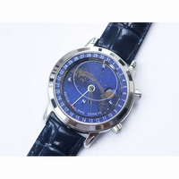 6104P Moon Diamond Bezel Blue Dial Blue Leather Strap A240 AIF
