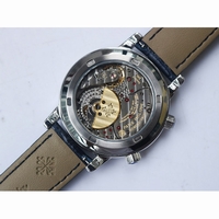 6104P Moon Diamond Bezel Blue Dial Blue Leather Strap A240 AIF