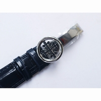 6104P Moon Diamond Bezel Blue Dial Blue Leather Strap A240 AIF