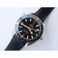 Planet Ocean 600M Co-Axial GMT 43.5mm Ceramic Bezel *3 Dials* Rubber Strap A8605 Super Clone VSF