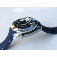 Planet Ocean 600M Co-Axial GMT 43.5mm Ceramic Bezel *3 Dials* Rubber Strap A8605 Super Clone VSF