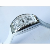 Vanguard V45 SS White Textured Dial White Rubber Strap MIYOTA 9015 ZF