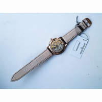 Rendez-Vous Night & Day RG Diamonds Bezel White MOP Dial Leather Strap A898 ZF