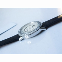 Rendez-Vous Night & Day Diamonds Bezel White MOP Dial Leather Strap A898 ZF