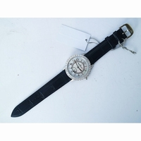 Rendez-Vous Night & Day Diamonds Bezel White MOP Dial Leather Strap A898 ZF
