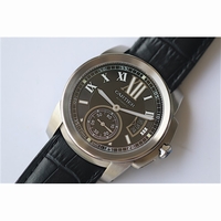 Calibre de Cartier White & Black Dial Leather JF A23J