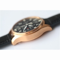 IWC Pilot Chrono 3777 RG 43mm Black Dial Leather V6F A7750