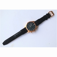 IWC Pilot Chrono 3777 RG 43mm Black Dial Leather V6F A7750
