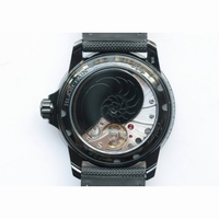 Fifty Fathoms PVD Dark Knight 1:1 Best Edition Black Dial on Sail-canvas Strap A1315 ZF