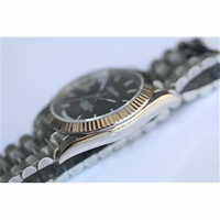 Rolex Day-Date Oyster Fluted Stick Markers Texture Grey Dial Bracelet BP