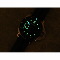 Pam 974 Luminor Submersible RG Black Dial Leather Strap AXXXIV VSF