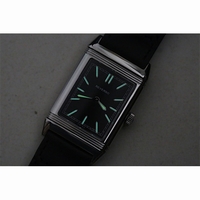 JLC Reveso Classique Black Dial Leather Quartz