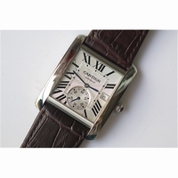 Tank MC White Textured Dial Leather JF A23J