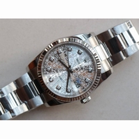 DateJust 116231 36mm Black & White Dial Diamond Markers Fluted Bezel Bracelet sa3135