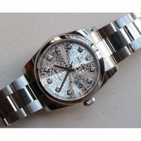 DateJust 116231 36mm Black & White Dial Diamond Markers Pres Smooth Bezel Bracelet sa3135 