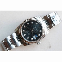 DateJust 116231 36mm Black & White Dial Diamond Markers Fluted Bezel Bracelet sa3135