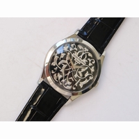 Classic 5088 100P-001 Engraved Case Engraved Dial Leather Cal.240 FLF