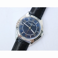 Fiftysix 40mm White & Blue Dial Leather Strap A1326 ZF
