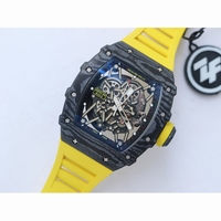 RM035-02 Real Forge Carbon Skeleton Dial Yellow Rubber Strap NH05A V3 ZF