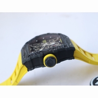 RM035-02 Real Forge Carbon Skeleton Dial Yellow Rubber Strap NH05A V3 ZF