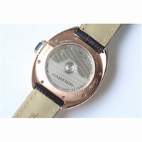 CLe DE CARTIER 35mm RG White Dial Leather V6F MYOTA 9015