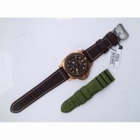 PAM 968 Real Bronzo Case Real Brown Ceramic Bezel 1:1 Best Edition Brown Distressed Calfskin Strap VSP9000 VSF