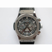 Classic Fusion 45mm Skeleton Watch Chronograph Gummy Leather 